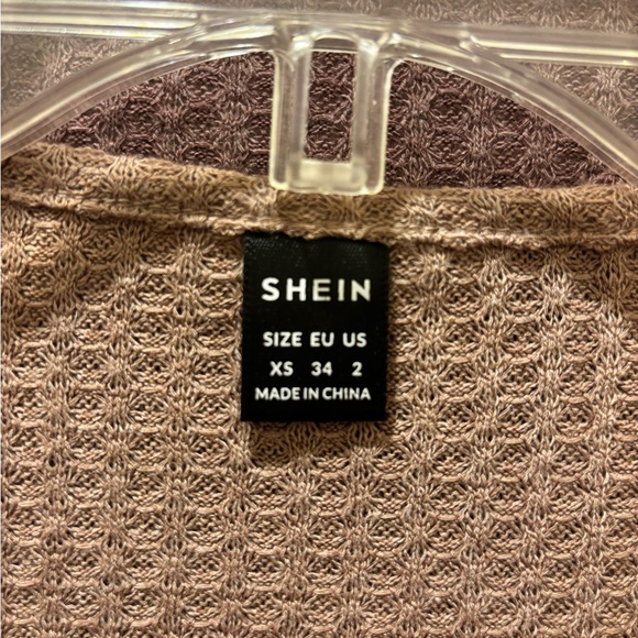 SHEIN Textured Tops-Mauve & Beige - Picture 11 of 13